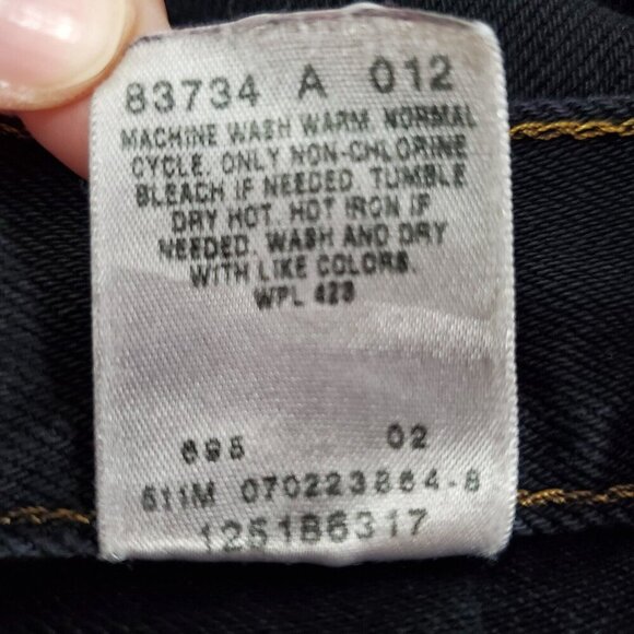 Levi's 515 Women Black Bootcut Jeans Size 12P Made In USA Western Ranch - Picture 8 of 14